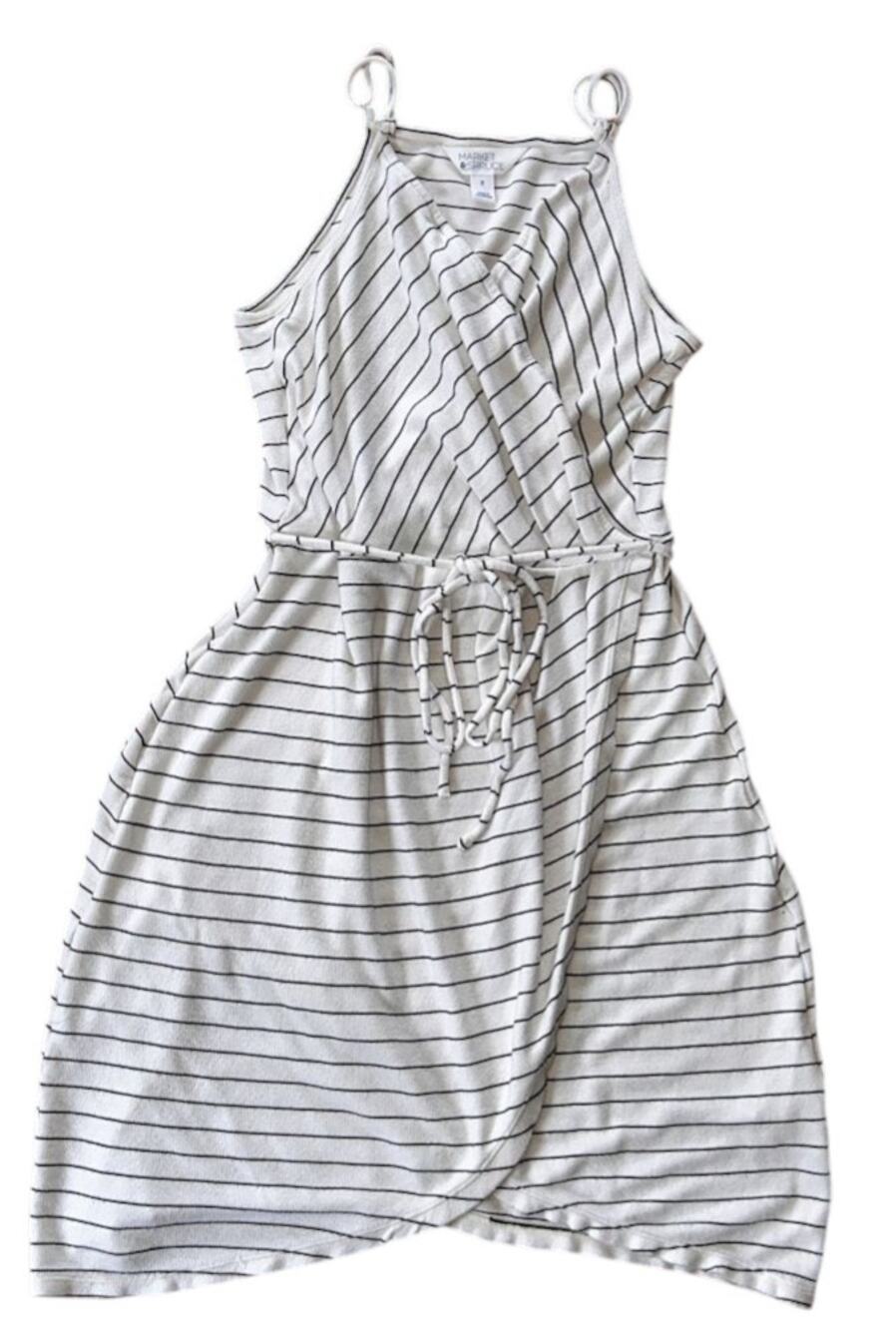 Market & Spruce Annora Faux Wrap Sleeveless Adjustable Strap Knit Dress Medium